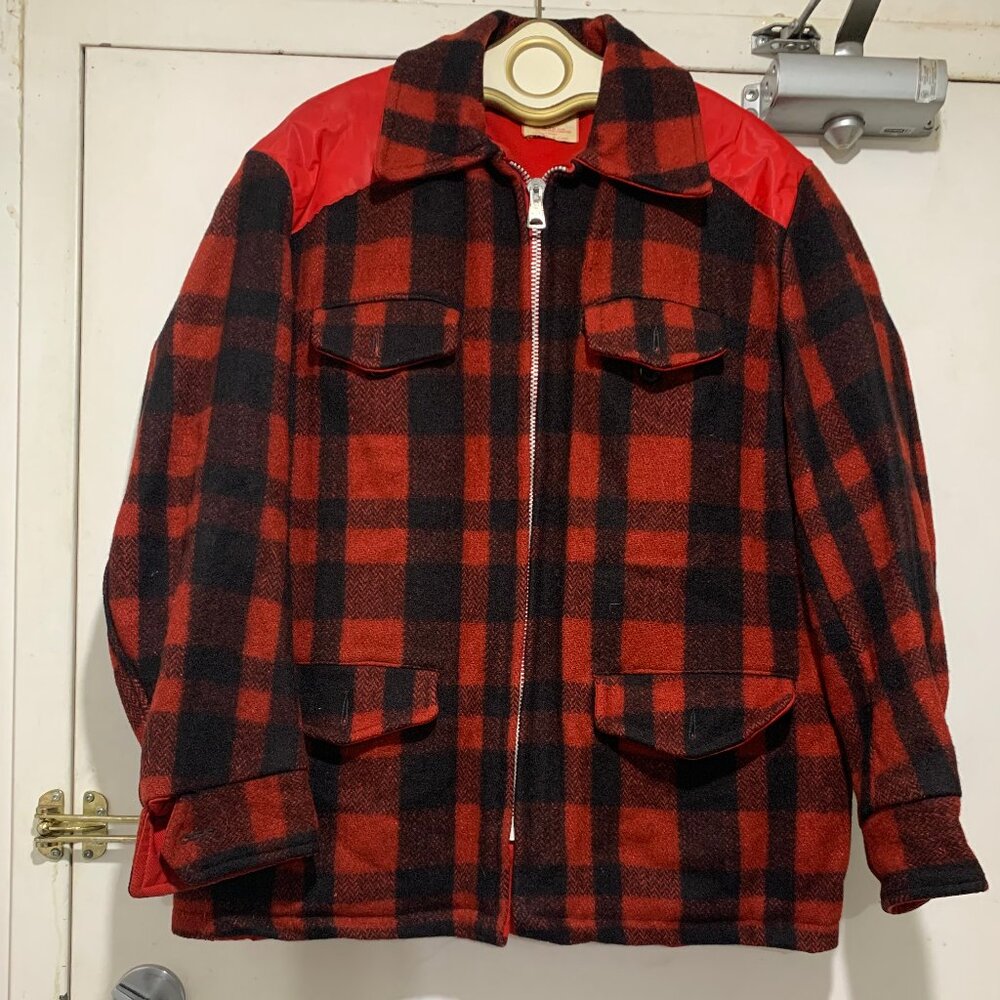 VINTAGE REVERSIBLE WOOL PLAID JACKETS SIZE M